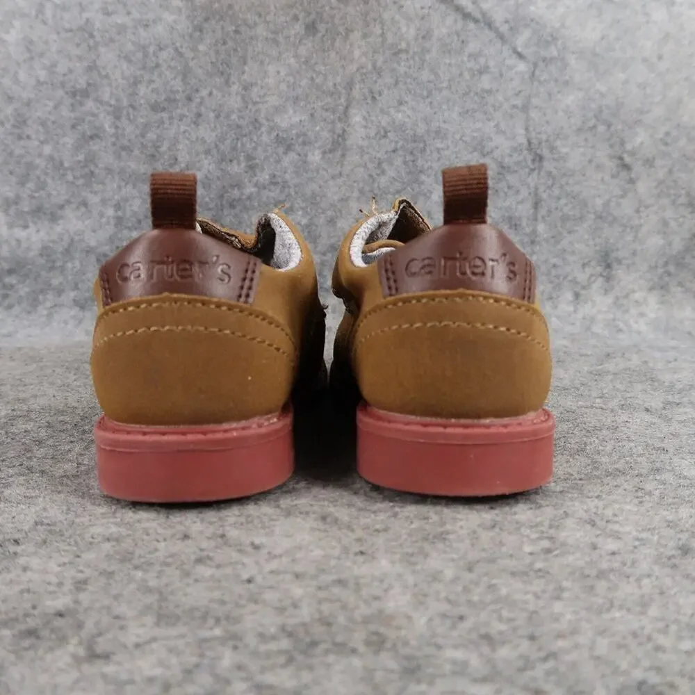 Carters Shoes Baby 7 Oxford Dress Brown Boys Infant Toddler Easy On Dano Classic